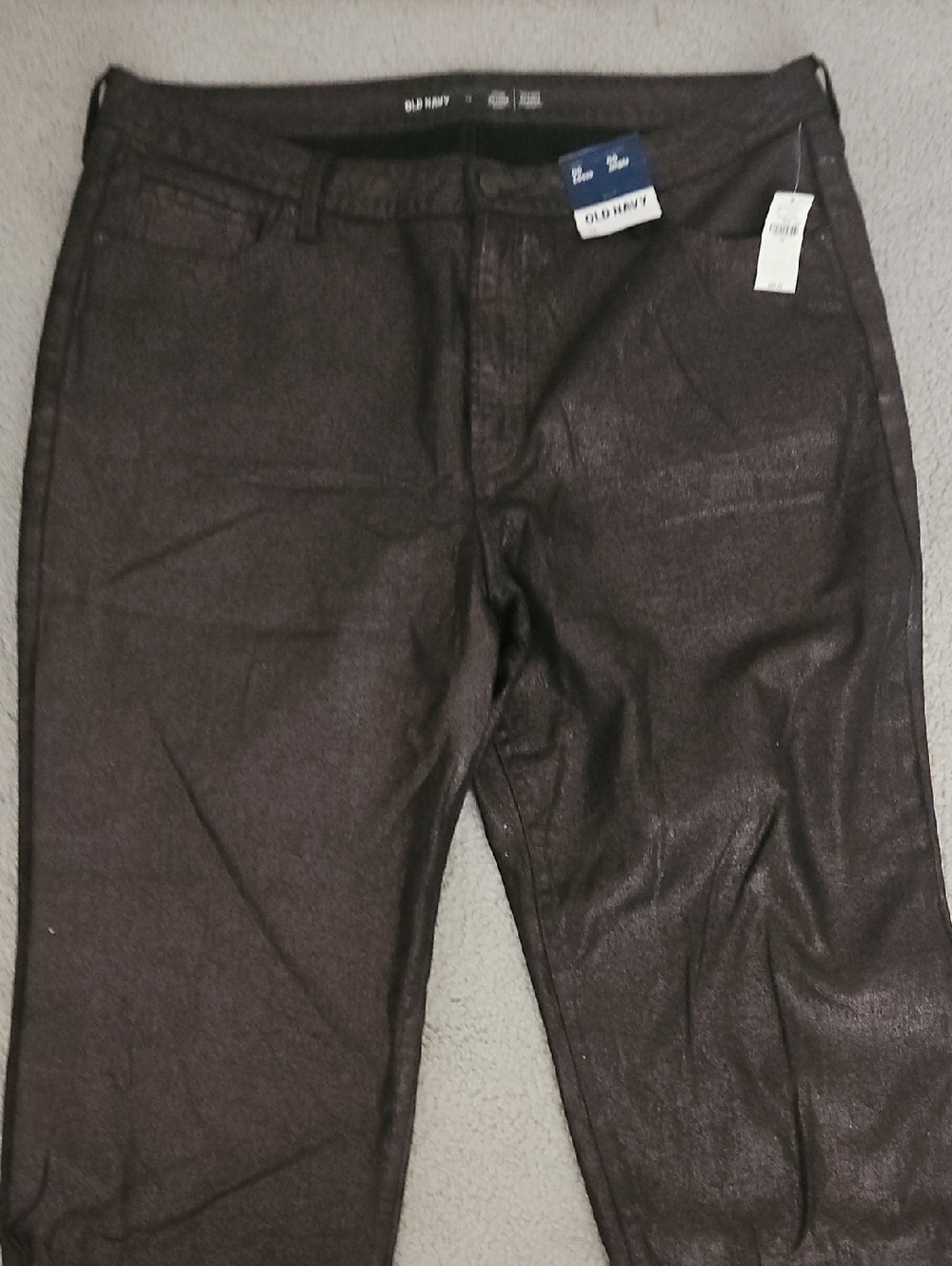 Old Navy Metallic Dark Brown Skinny Pants